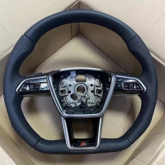 For Audi A6 A7 C8 2019 2020 2021 2022 Upgraded S6 S7 RS 6 RS 7 Sport Square Steering Wheel Retrofit