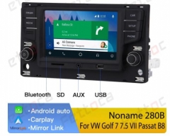 For VW Golf 7 Android auto Carplay Radio Stereo 5GD035280B Noname 280B Golf 7 MK7 VII Passat B8 MIB Radio Stereo RCD330 187B A