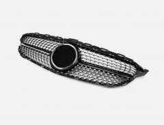 Diamond Grill Grille Front For Mercedes Benz W205 C class C250 300 400 15-18